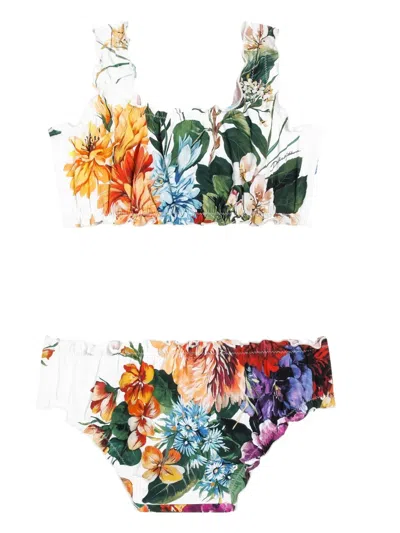 Dolce & Gabbana Floral-print Bikini In Multi