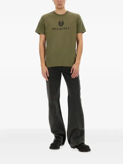 Belstaff T-shirt With Logo In Green