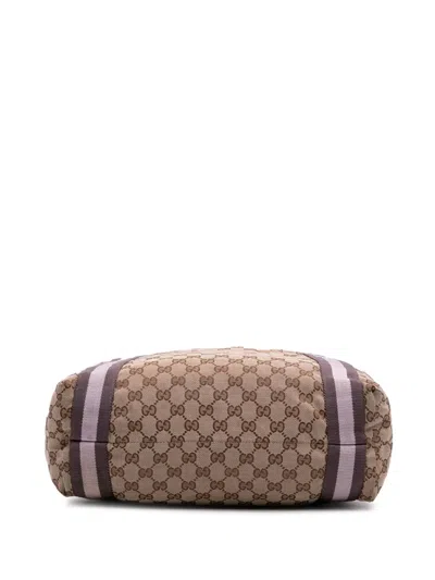 Pre-owned Gucci 2016-2025 Gg Canvas Web Tote Bag
