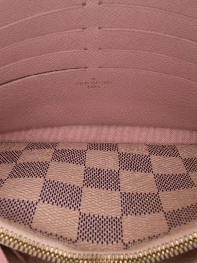 Pre-owned Louis Vuitton 2019 Damier Azur Pochette Felicie Crossbody Bag