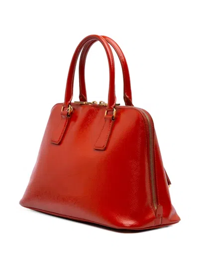 Pre-owned Prada 2000-2025 Medium Saffiano Vernice Promenade Satchel