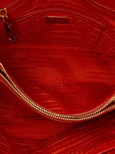Pre-owned Prada 2000-2025 Medium Saffiano Vernice Promenade Satchel