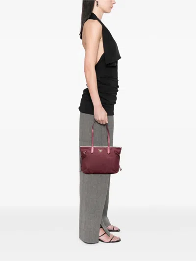 Pre-owned Prada 2013-2025 Saffiano Trimmed Tessuto Tote Bag