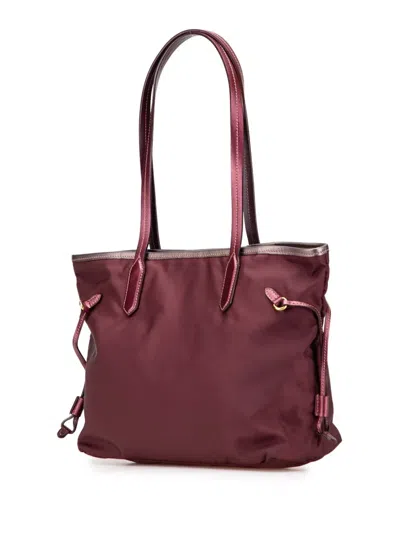 Pre-owned Prada 2013-2025 Saffiano Trimmed Tessuto Tote Bag