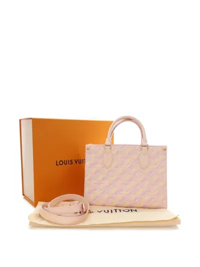 Pre-owned Louis Vuitton 2021-2025 Monogram Empreinte Summer Stardust Onthego Pm Satchel