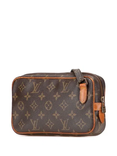 Pre-owned Louis Vuitton 1986 Monogram Pochette Marly Bandouliere Crossbody Bag