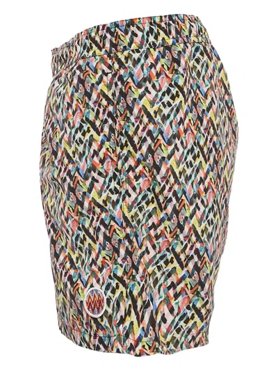 Pre-owned Missoni Chevron-pattern Swim Shorts