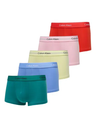 Calvin Klein Logo-waistband Boxers (pack Of Five) In Multi