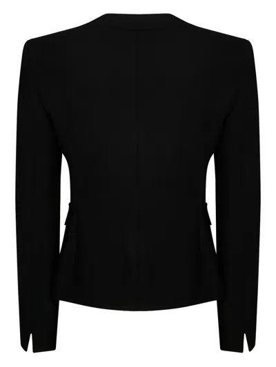 Max Mara Structured Black Tailored Jacket In Black