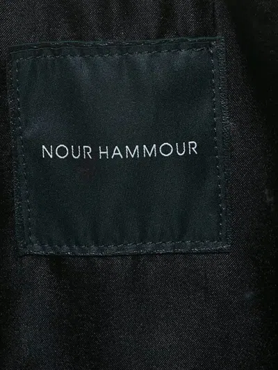 Pre-owned Nour Hammour Lace-up Leather Jacket