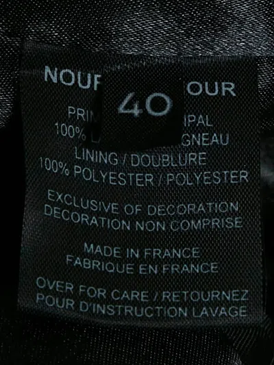 Pre-owned Nour Hammour Lace-up Leather Jacket
