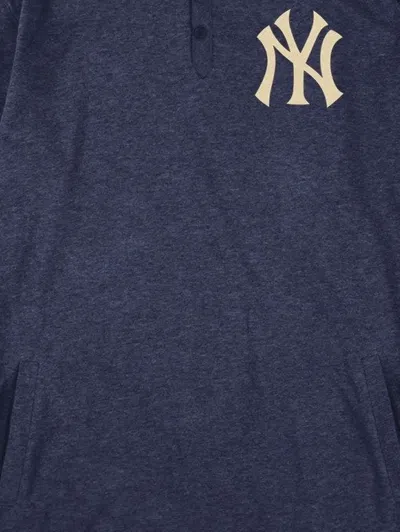 Mitchell & Ness New York Yankees Long-sleeved Hoodie In Blue