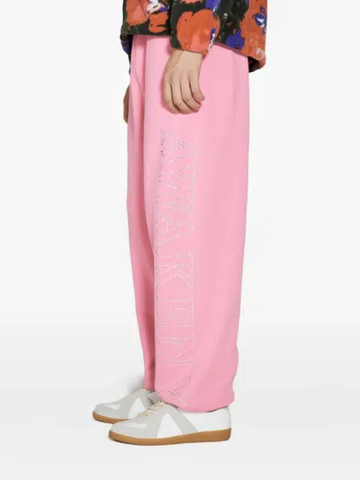 Awake Ny Rhinestone-embellished Sweatpants In Pink