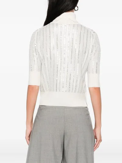 Ermanno Scervino Embellished Turtleneck Top In White