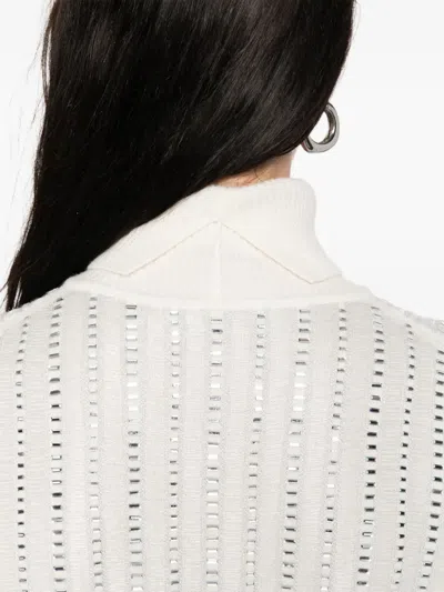 Ermanno Scervino Embellished Turtleneck Top In White