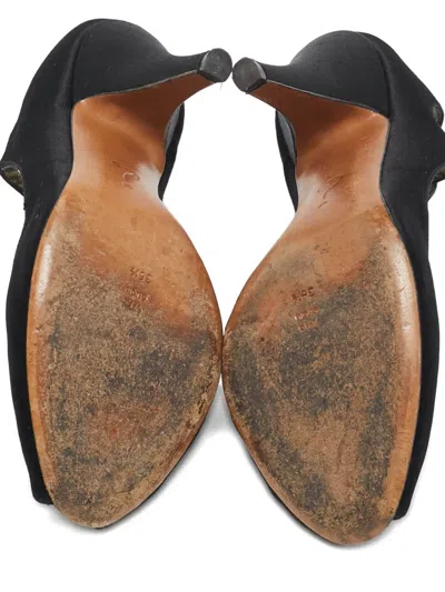 Pre-owned Moschino 100mm Satin Peep-toe Sandals