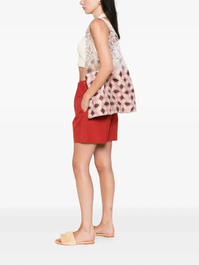Epice Mesh-panel Geometric-pattern Shoulder Bag