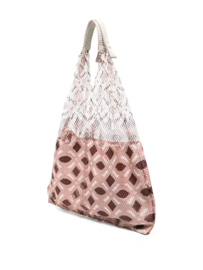 Epice Mesh-panel Geometric-pattern Shoulder Bag
