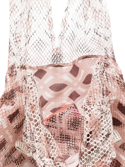 Epice Mesh-panel Geometric-pattern Shoulder Bag