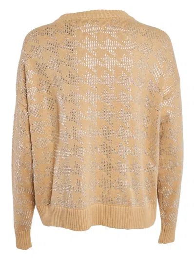 Pre-owned Retroféte Crystal-embellished Houndstooth Sweater