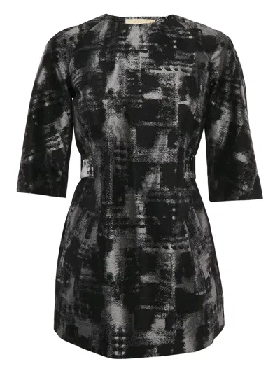 Pre-owned Michael Kors Vintage Abstract-print Belted Tunic