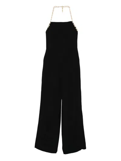 Ba&sh Farah Halterneck Jumpsuit In Black