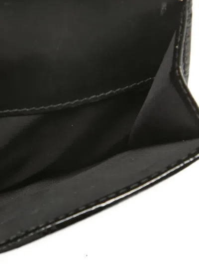 Pre-owned Burberry Patent Leather Check Wallet