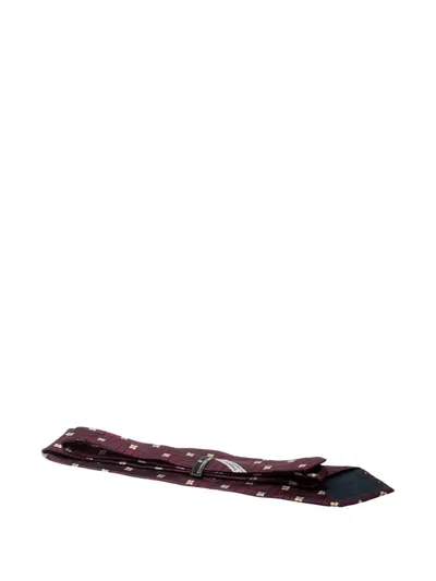 Pre-owned Ermenegildo Zegna Vintage Zigzag Floral-pattern Tie
