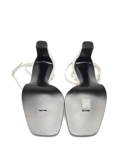 Pre-owned The Row 100mm Block-heel Square-toe Sandals