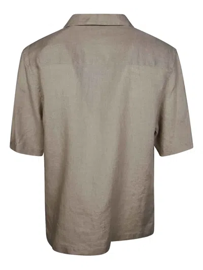 Paolo Pecora Short-sleeve Pocket Shirt In Gray