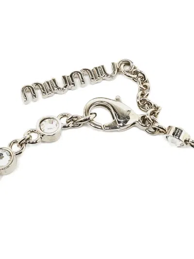 Pre-owned Miu Miu Crystal-embellished Bracelet