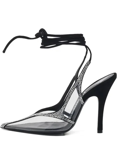Pre-owned Attico 115mm Venus Crystal-embellished Pumps