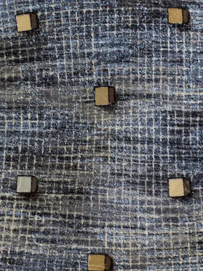 Pre-owned Ermenegildo Zegna Vintage Cube-pattern Silk Tie