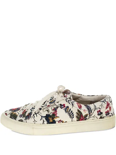Pre-owned Tory Burch Amalia Floral Lace-up Sneakers