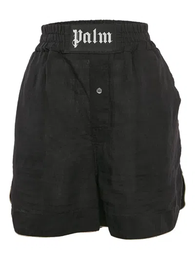 Pre-owned Palm Angels Linen Elastic-waistband Shorts