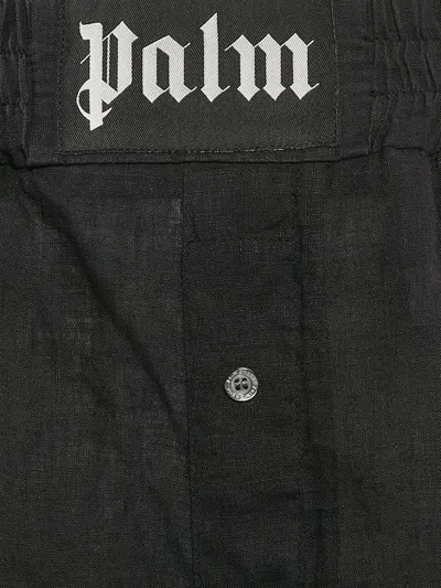 Pre-owned Palm Angels Linen Elastic-waistband Shorts