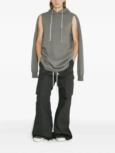 Rick Owens Cotton Hoodie In Green