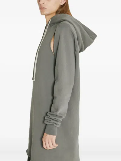 Rick Owens Cotton Hoodie In Green