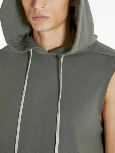 Rick Owens Cotton Hoodie In Green