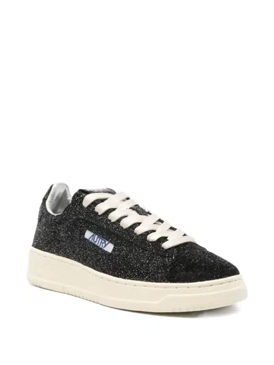 Autry Dallas Low Sue Stars Black Sneakers Sneakers In Black