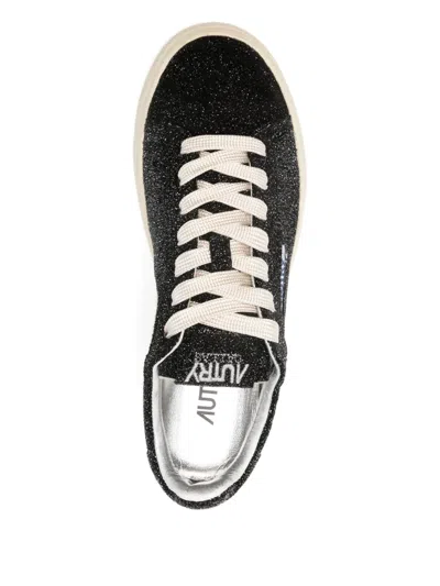 Autry Dallas Low Sue Stars Black Sneakers Sneakers In Black