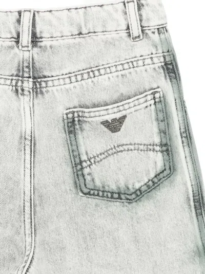 Emporio Armani Eagle Logo-plaque Jeans In Gray