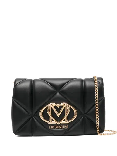 Love Moschino Quilted Smart Daily Bag Embossed In Black