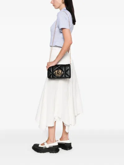 Love Moschino Quilted Smart Daily Bag Embossed In Black