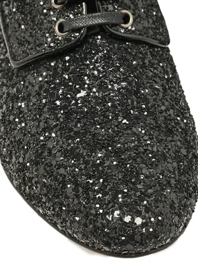 Pre-owned Miu Miu Crystal-embellished Lace-up Shoes
