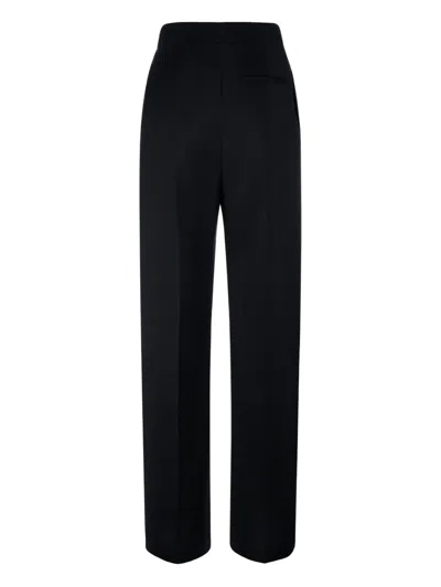 Loewe Trousers With Pleated Design And Pockets In Black
