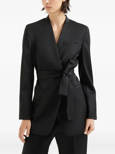 Brunello Cucinelli Belted Wrap Blazer