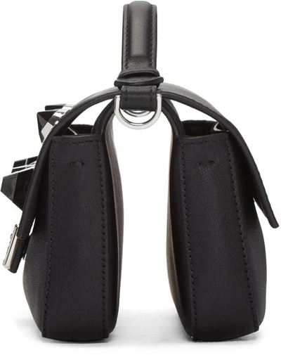 Shop Fendi Black Studded Double Micro Baguette Bag