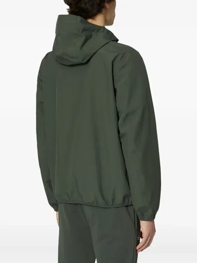 K-way Jack Hooded Zip-front Jacket In Black