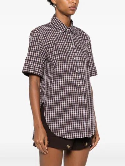 Sandro Check-print Shirt In Multi